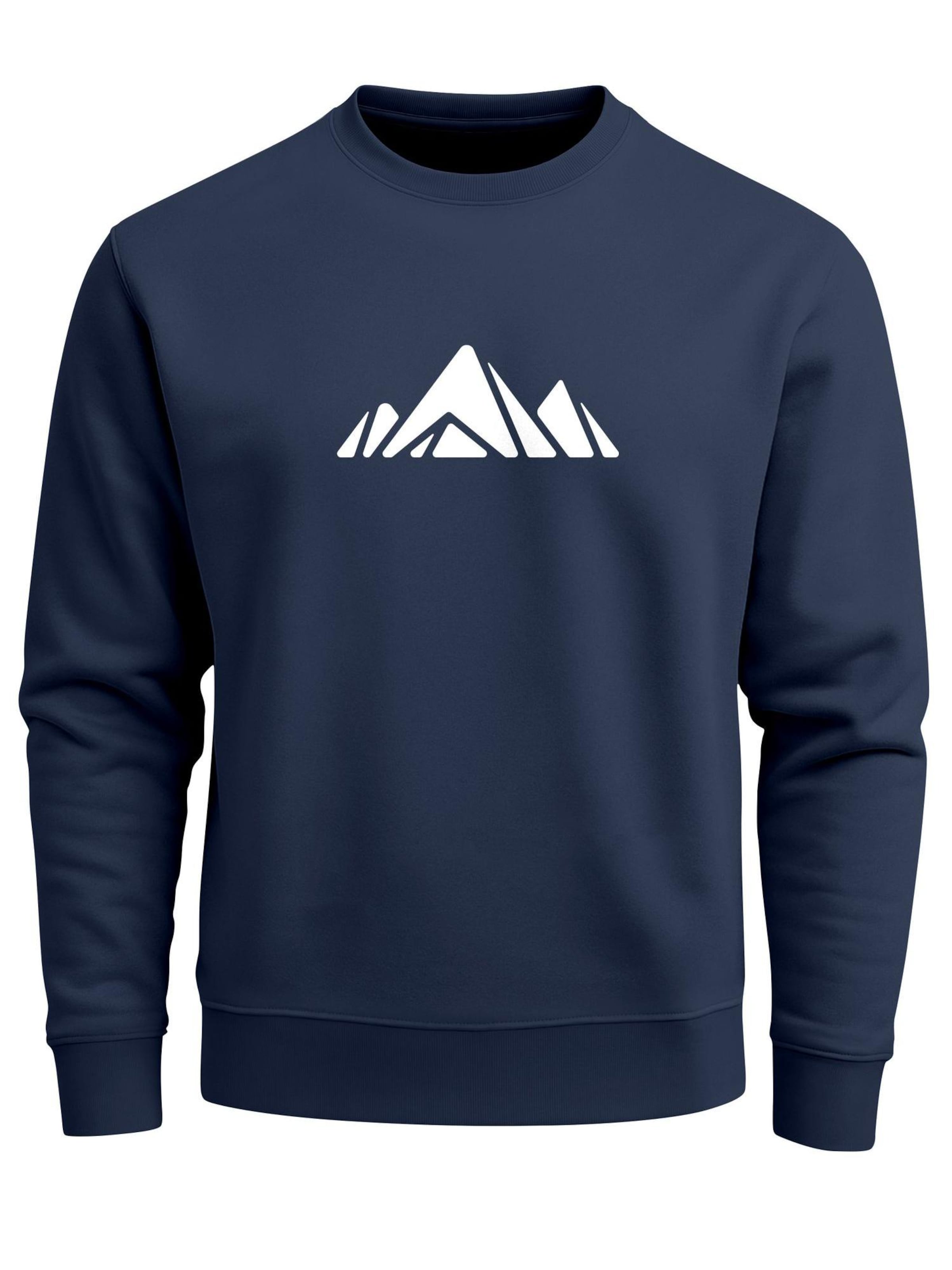 Neverless Sweatshirt 'Berg Polygon' in Blue: front
