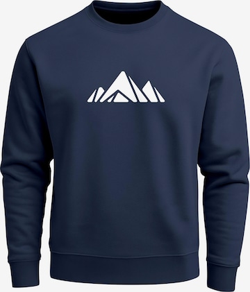 Neverless Sweatshirt 'Berg Polygon' in Blau: Vorderseite