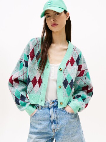 Cardigan Tommy Jeans en vert : devant