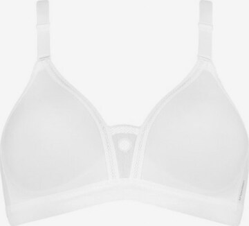 TRIUMPH T-shirt Sports Bra 'Trophy' in White: front