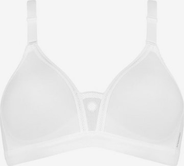 TRIUMPH T-shirt Sports Bra 'Trophy' in White: front