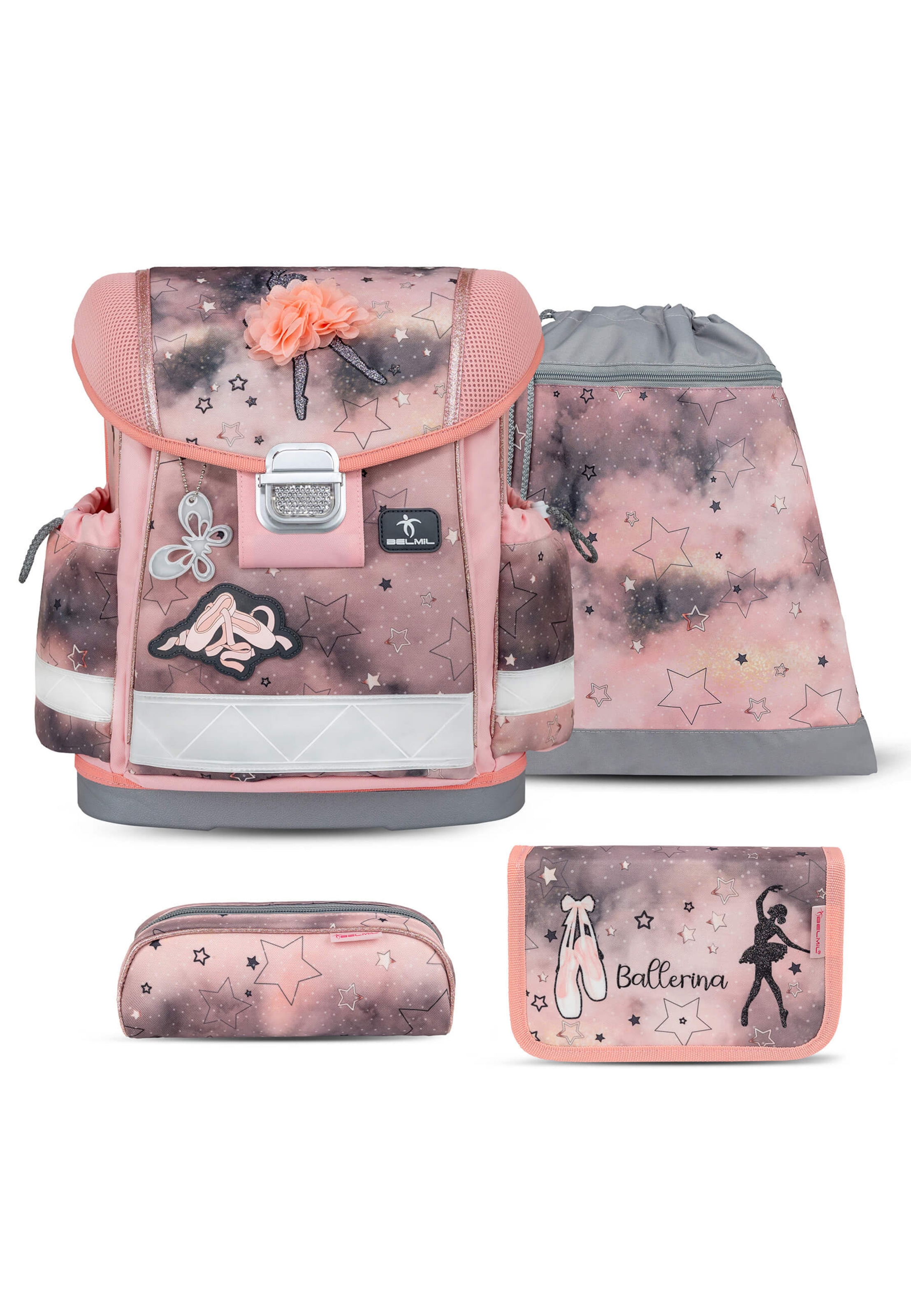 Belmil Schulranzen Set Classy Ergonomisch Set in Rot: Vorderseite