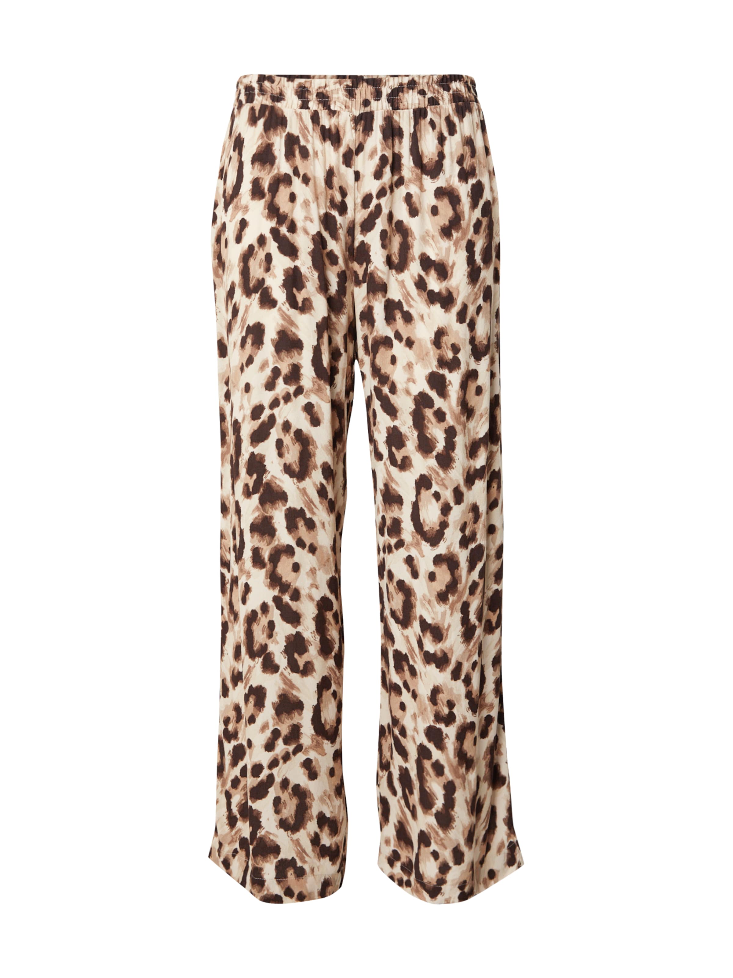 Vero Moda Curve Wide leg Παντελόνι 'VMCAnna' σε μπεζ: μπροστά