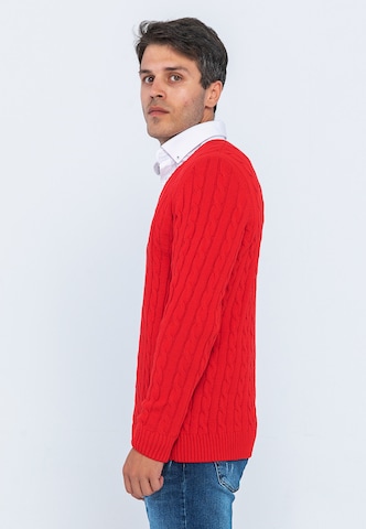 Pullover 'Matteo' di Giorgio di Mare in rosso
