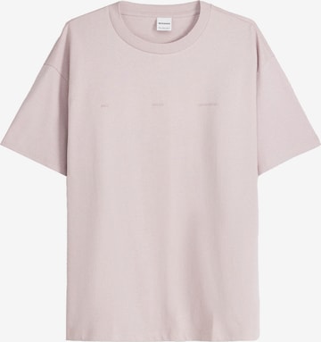 T-Shirt Bershka en rose : devant