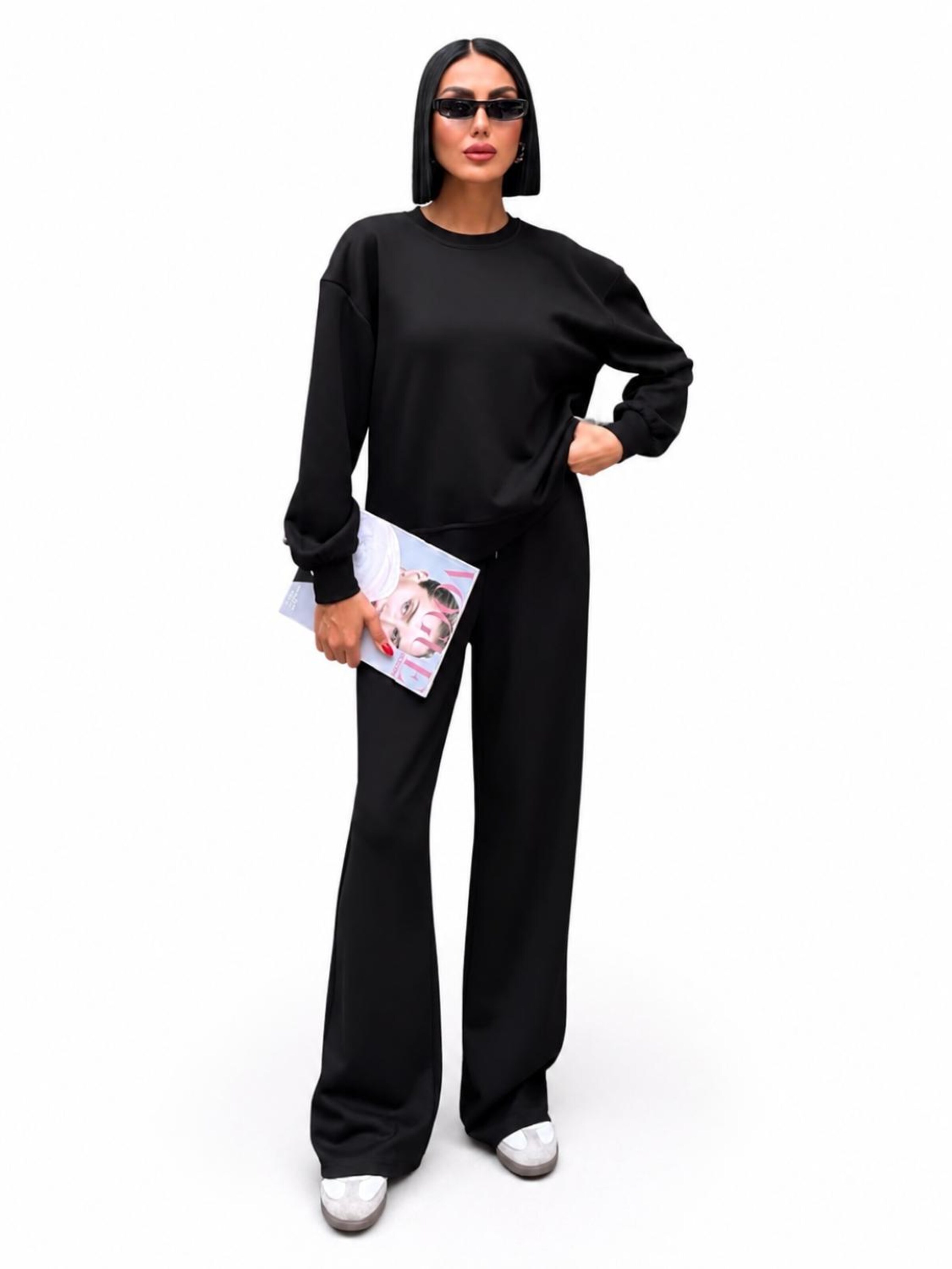 Sobe Istanbul Joggingpak 'Sobe- Dames Trainingspak - Loungewear- Joggingspak- Sporttrainingspak' in Zwart: voorkant