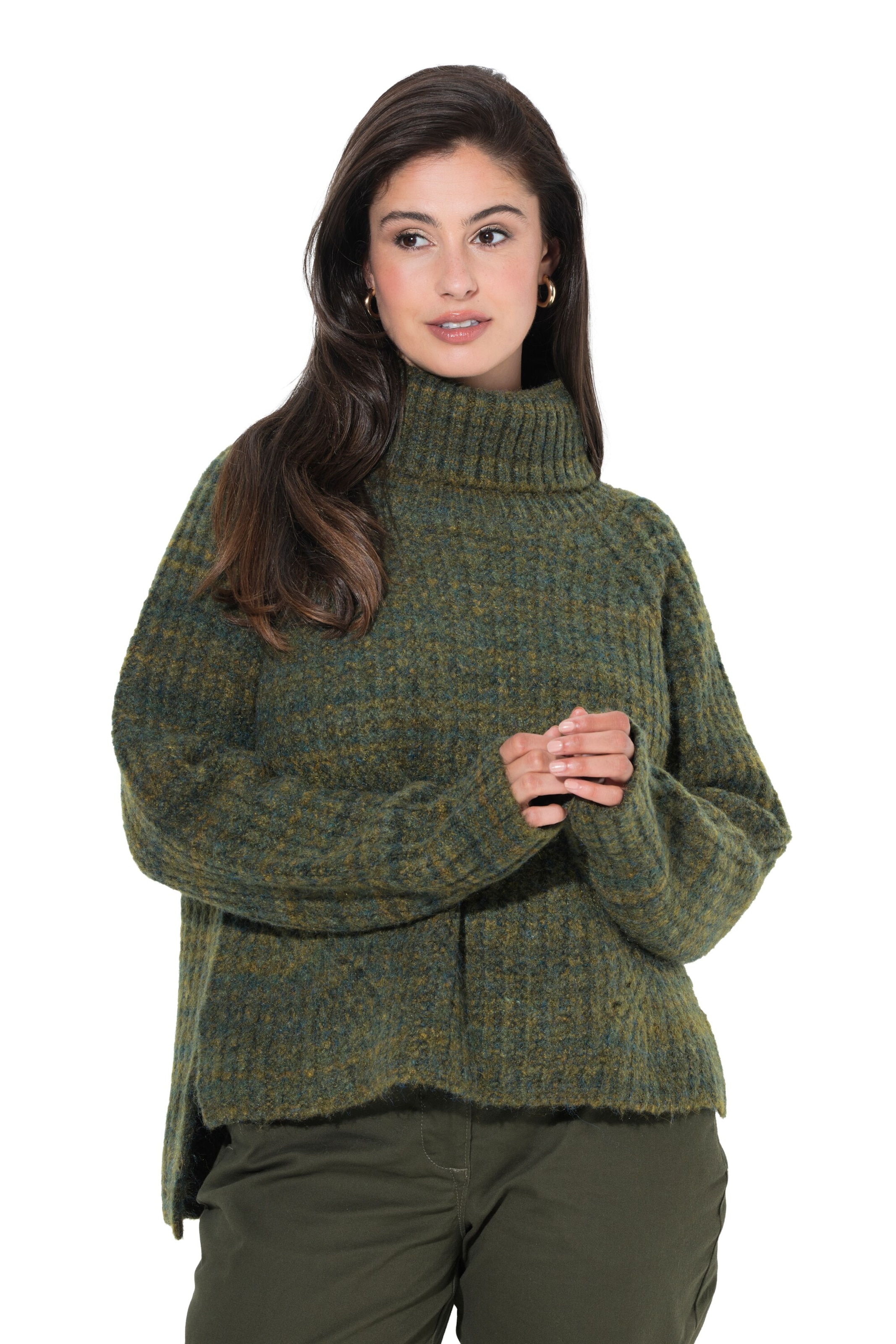 Ulla Popken Sweater in Green: front