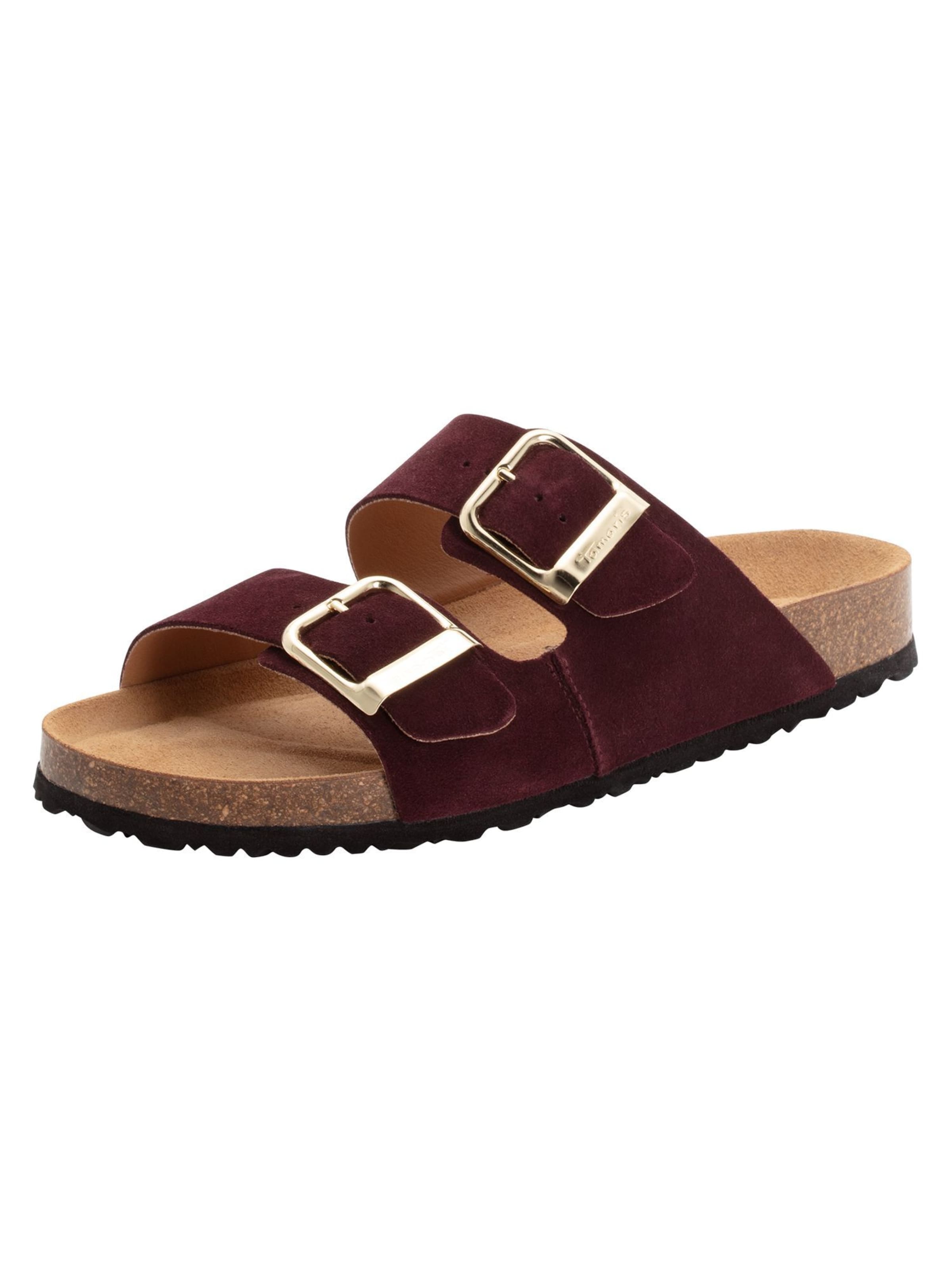 Tamaris Pantolette in Rot: Vorderseite