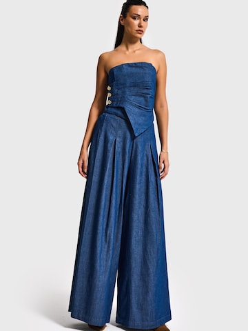 IT'S BASIC Top 'DENIM TOP' in Blauw