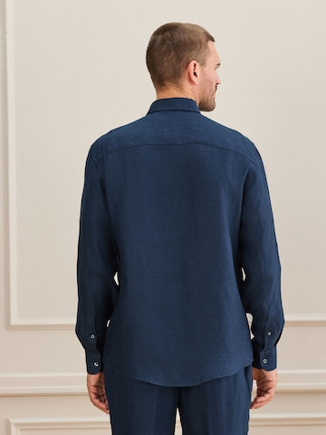 Coupe regular Chemise 'Signature' Next en bleu