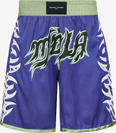 Magdeburg Los Angeles Pants 'BOXING CLUB' in Green / Purple / Black / White, Item view