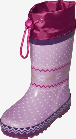 Bottes en caoutchouc PLAYSHOES en violet : devant