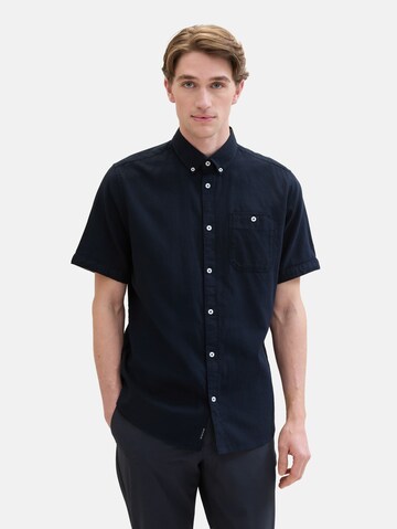 TOM TAILOR Regular Fit Hemd in Blau: Vorderseite