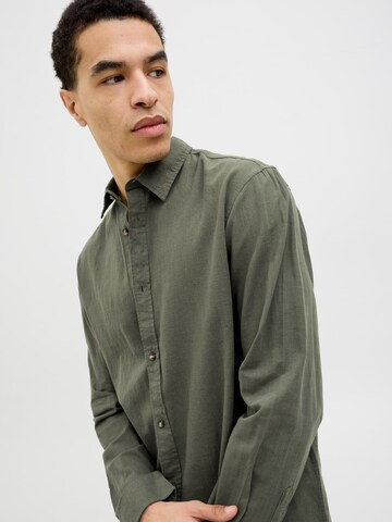 žalia JACK & JONES Standartinis modelis Marškiniai 'JJESummer'