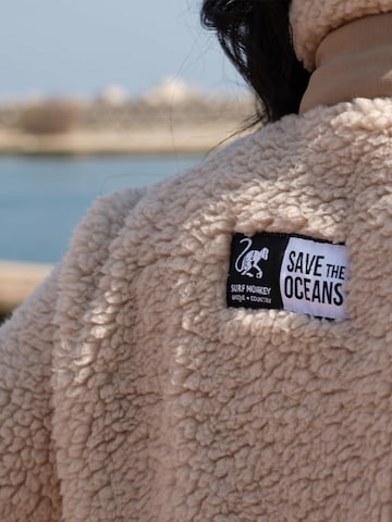 Surf Monkey Fleece jas in Beige