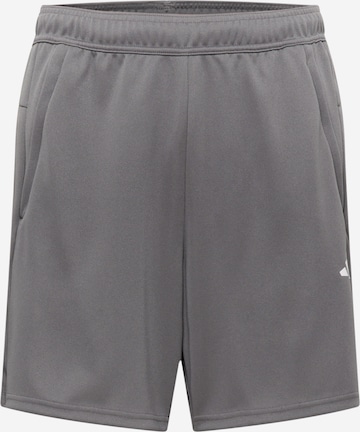 ADIDAS PERFORMANCE Workout Pants 'Train Essentials All Set' in Grey: front