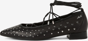 juoda Karl Lagerfeld Balerinos: priekis