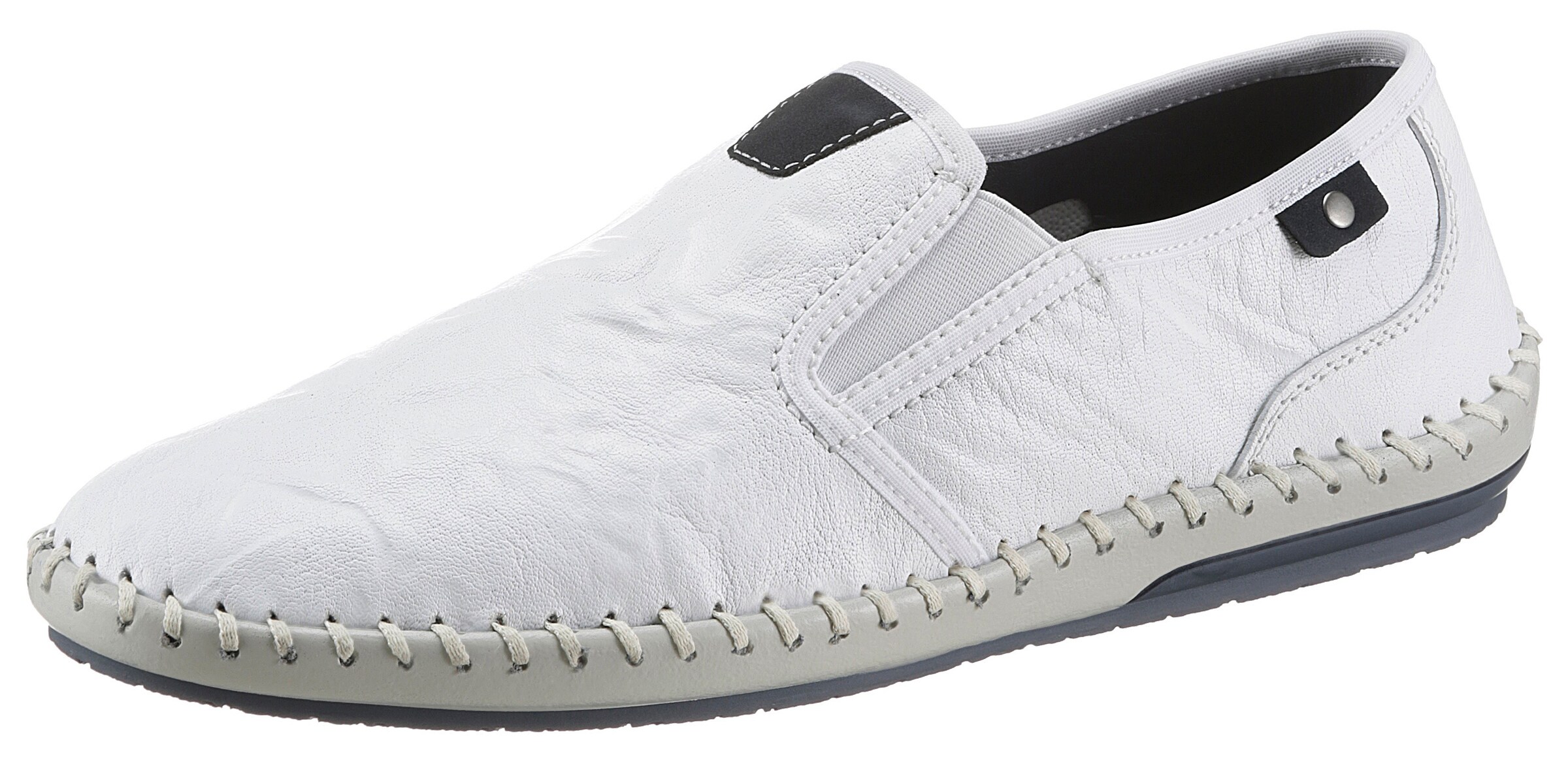 Rieker Slip-ons in Wit: voorkant