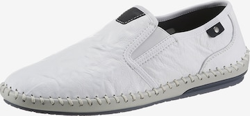 RIEKER Classic Flats in White: front