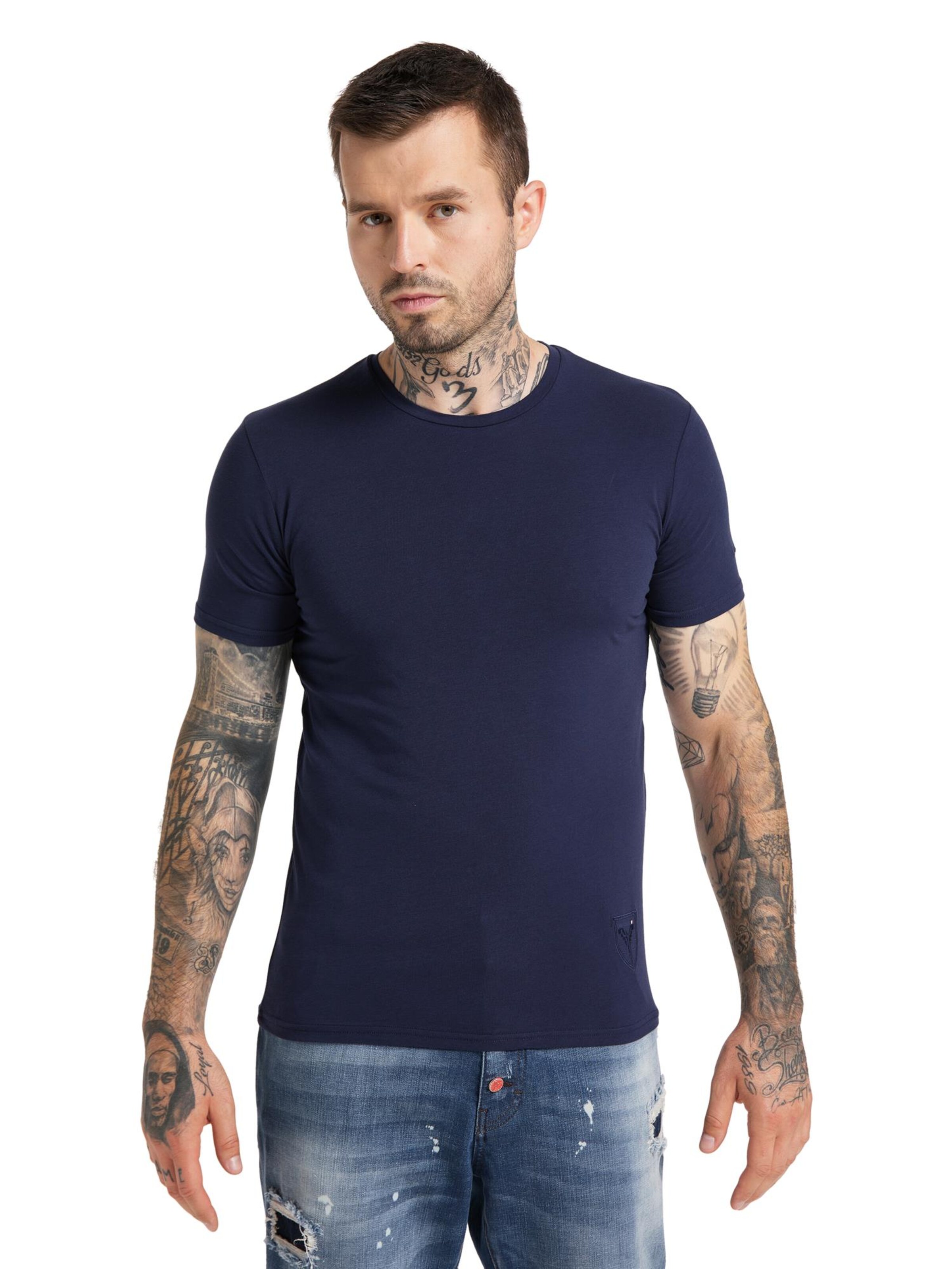 Carlo Colucci Shirt in Blauw: voorkant