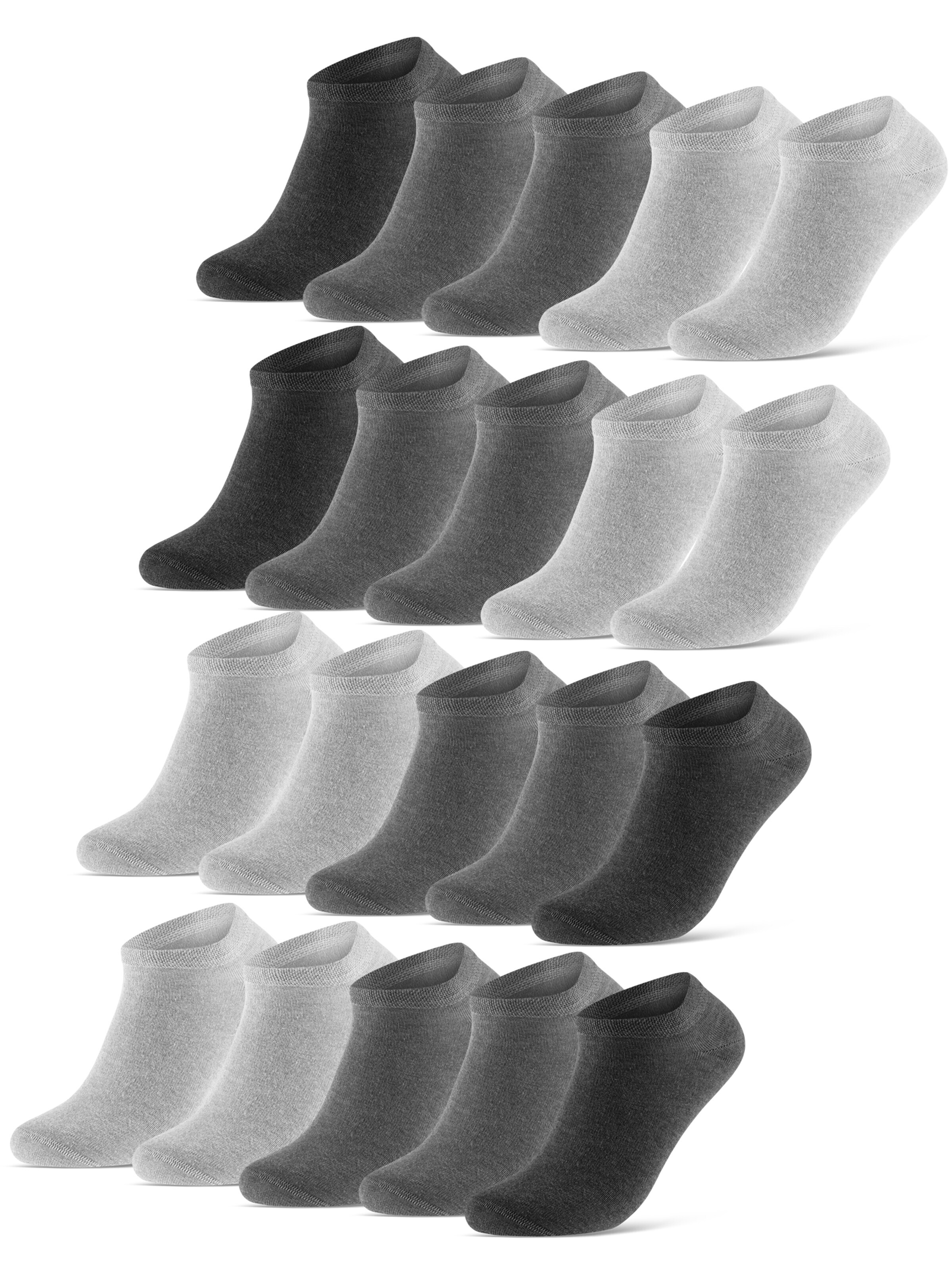 sockenkauf24 Füßlinge 'Sneaker Socken'‌‌‌‌‌ in Grau