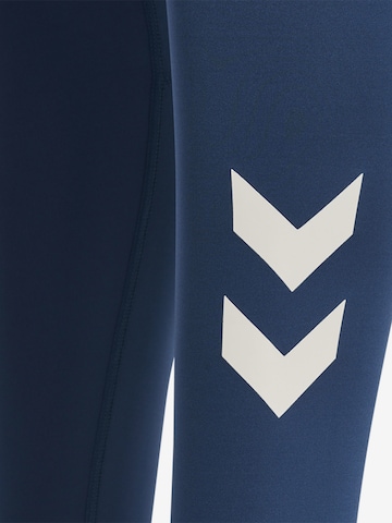 Hummel Skinny Sportbroek in Blauw