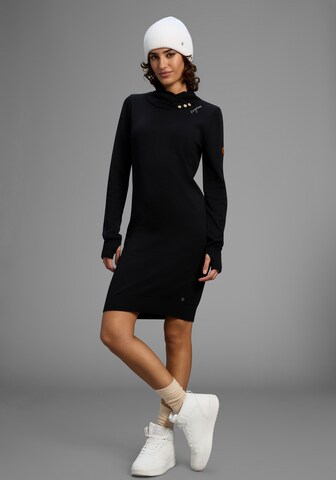 KangaROOS Knitted dress in Black: front