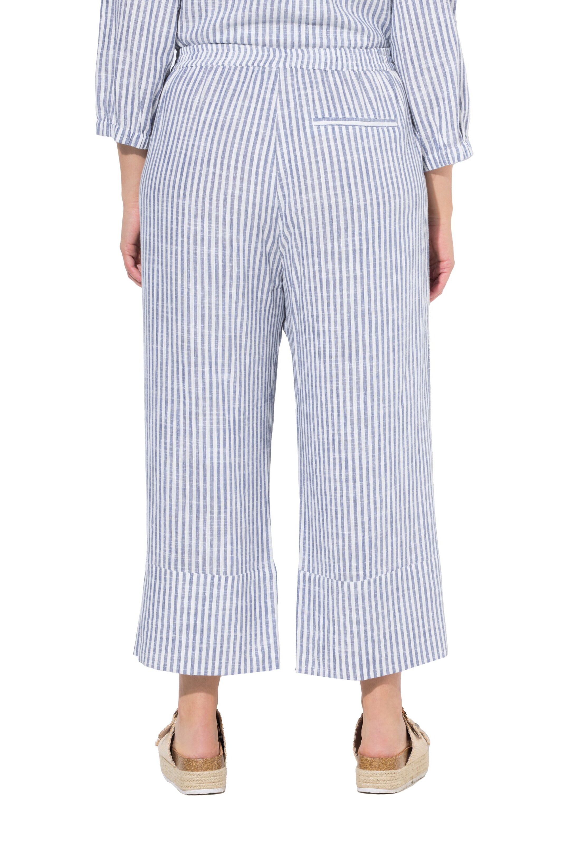 Ulla Popken Wide leg Broek in Blauw