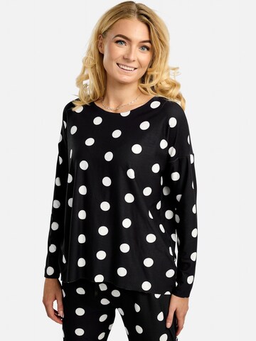 Liberte Essentiel Shirt ' ALMA-LS ' in Zwart: voorkant