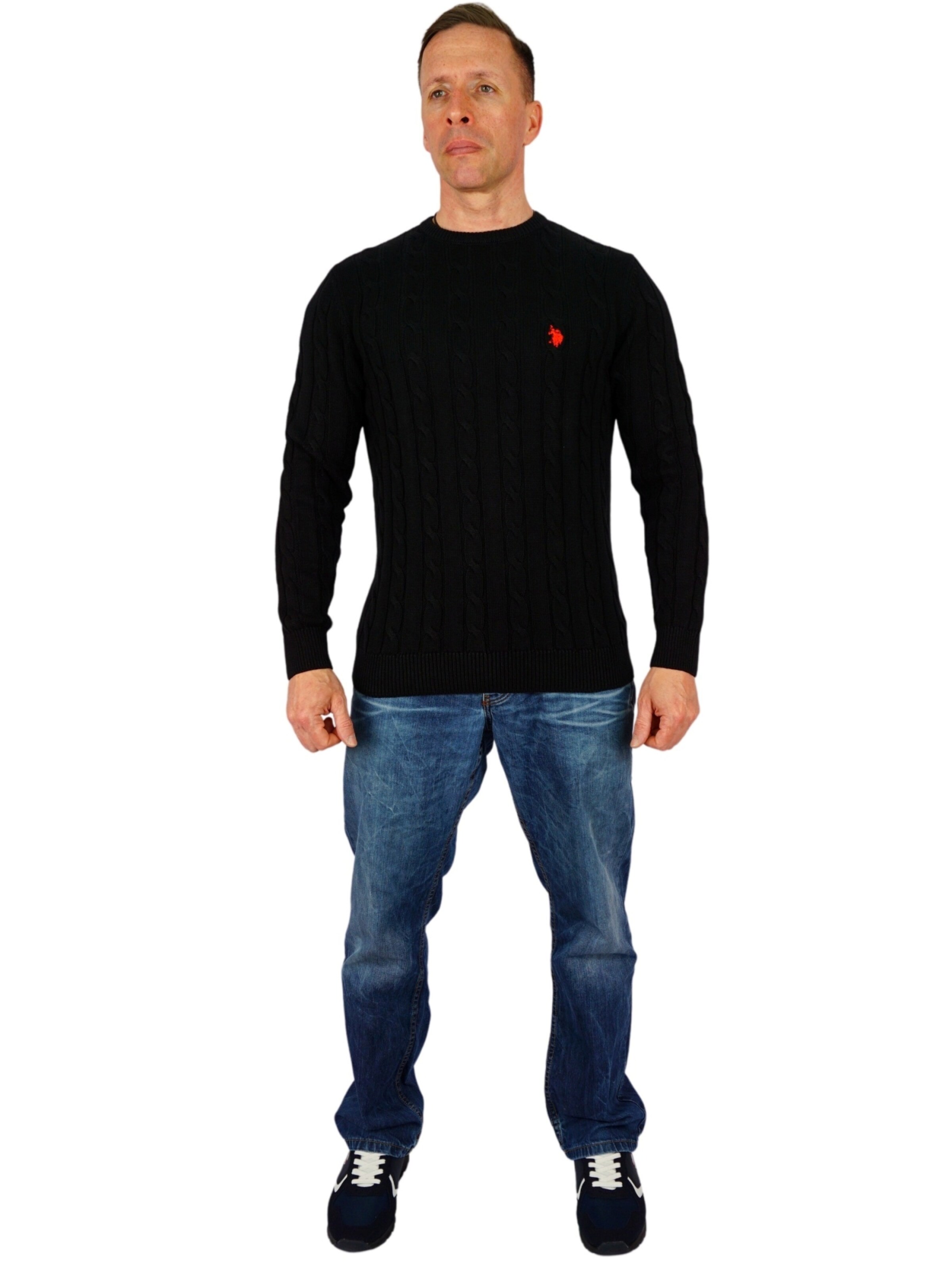 U.S. POLO ASSN. Pullover i sort: forside