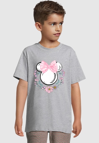 ABSOLUTE CULT Shirt 'Minnie Mouse - Flowers 2.0' in Grey: front