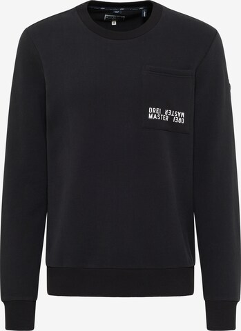 DreiMaster Maritim Sweatshirt in Black: front