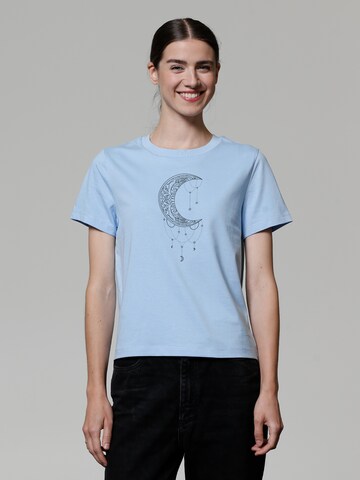 Watapparel Shirt ' Mandala Moon ' in Blauw: voorkant