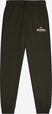 Pantaloni 'OSJCERES' de la Only & Sons Junior pe verde: față