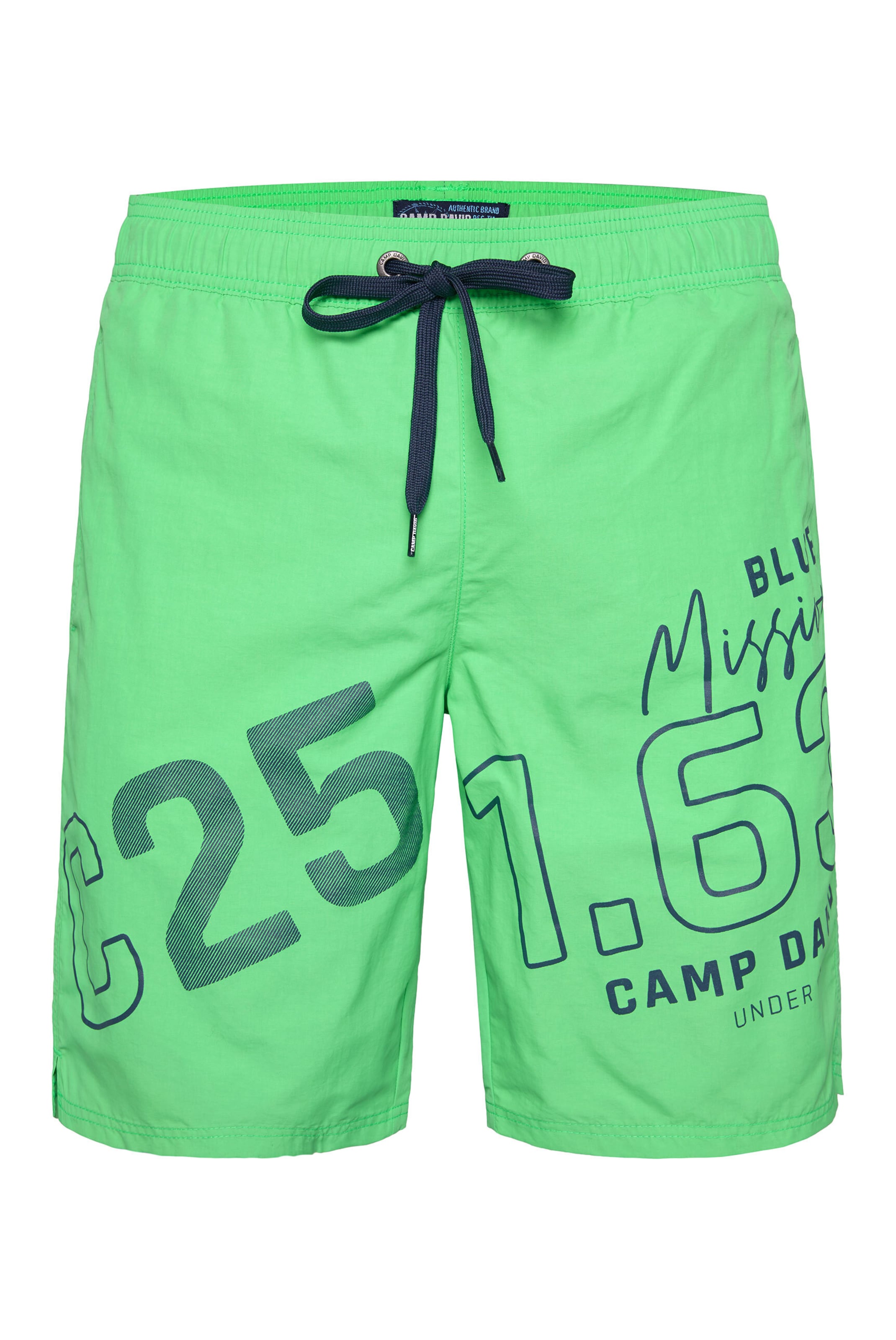 Shorts de bain CAMP DAVID en vert : devant