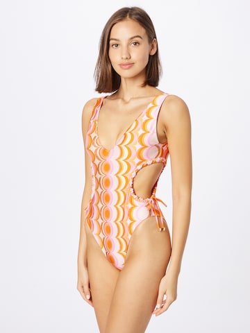 River Island - Traje de baño en naranja: frente