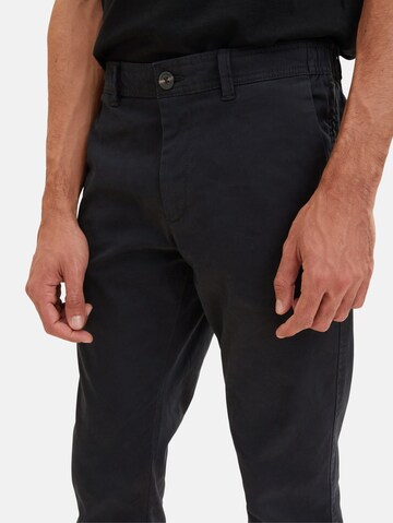 juoda TOM TAILOR Standartinis „Chino“ stiliaus kelnės