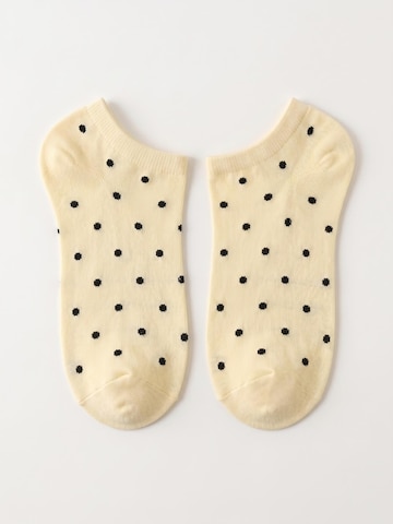 Millo Socken 'Happy Dots' in Gelb: Vorderseite