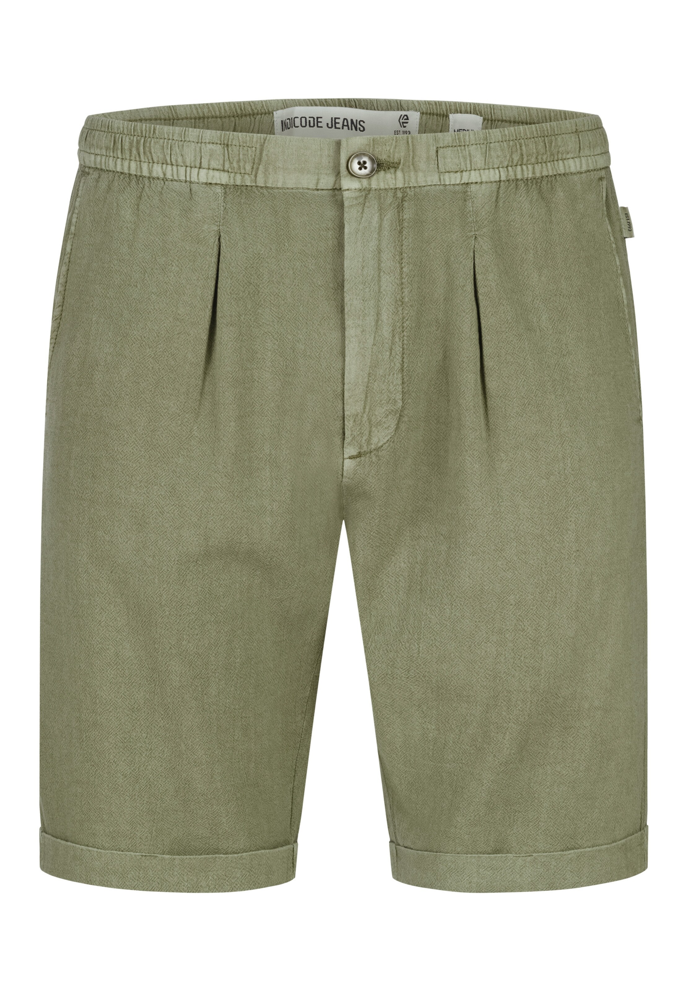 INDICODE JEANS Regular Chino trousers ' Tryto ' in Green: front
