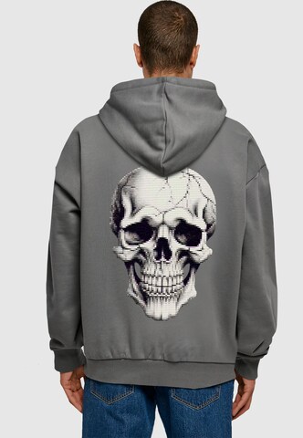 Merchcode Sweatshirt 'Halloween - Skull' in Grey: front
