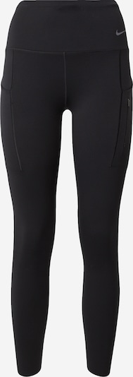 NIKE Sportbroek 'GO' in de kleur Zilvergrijs / Zwart, Productweergave