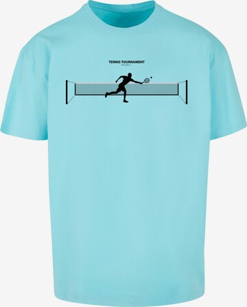 Merchcode T-Shirt 'Tennis Round 1' in Blau: predná strana