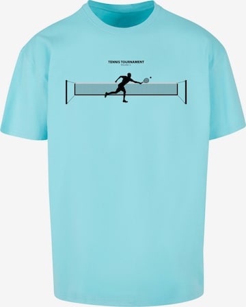 T-Shirt 'Tennis Round 1' Merchcode en bleu : devant