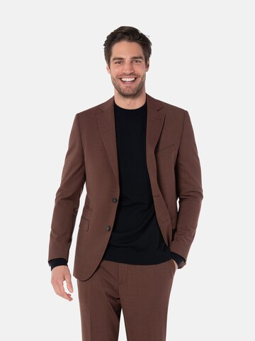 BENVENUTO Slim fit Business-colbert '4032' in Bruin: voorkant