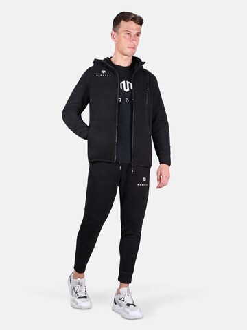 MOROTAI Athletic Zip-Up Hoodie 'Neo' in Black