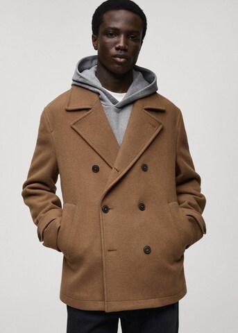 MANGO MAN Between-Seasons Coat 'Alberti' in Brown: front