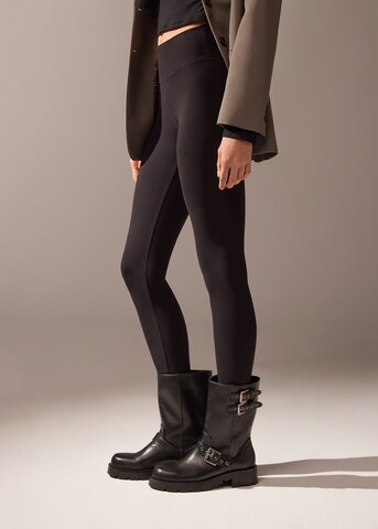 CALZEDONIA Skinny Leggings 'THERMO' in Schwarz