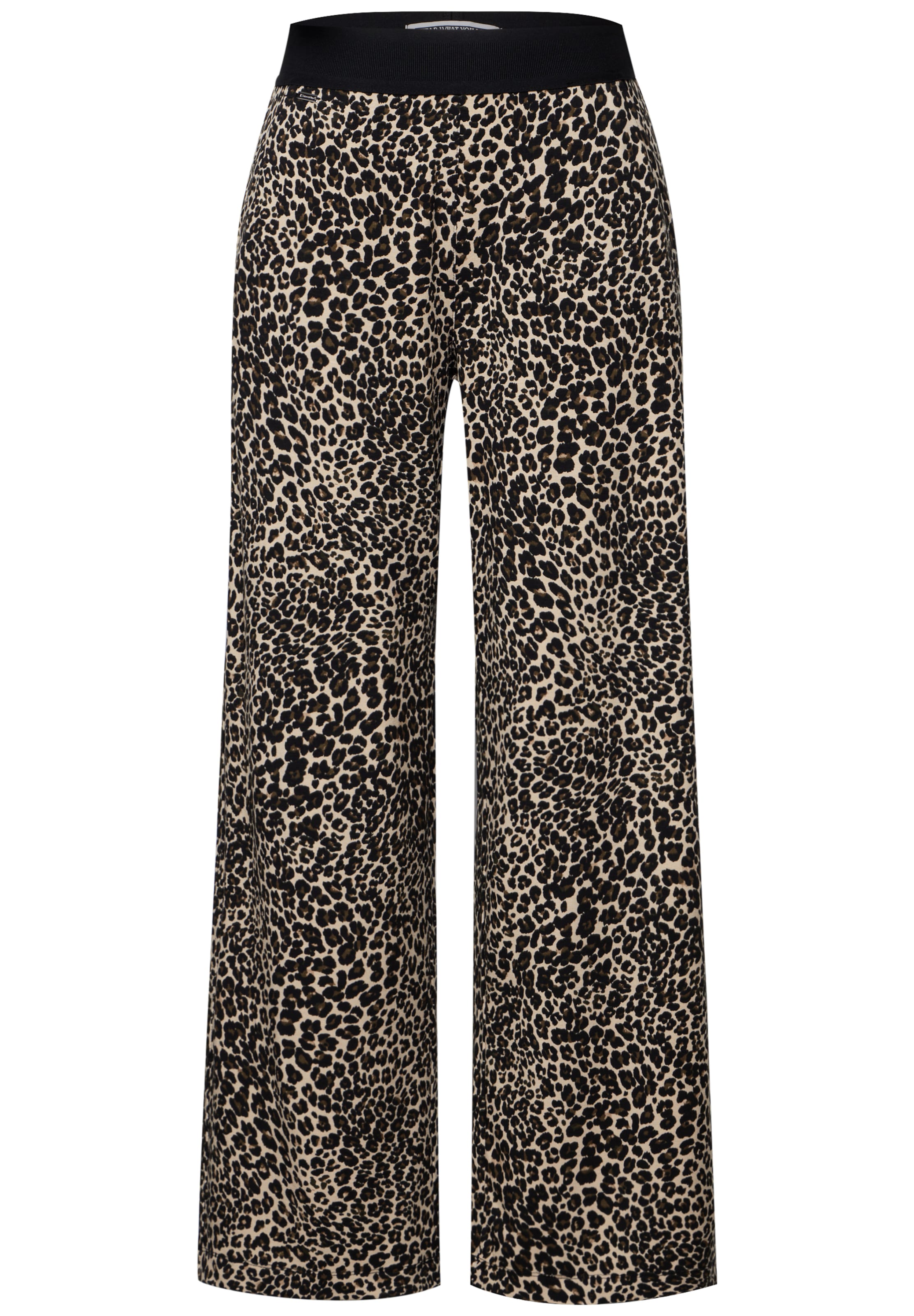 STREET ONE Wide leg Pants in Black: front