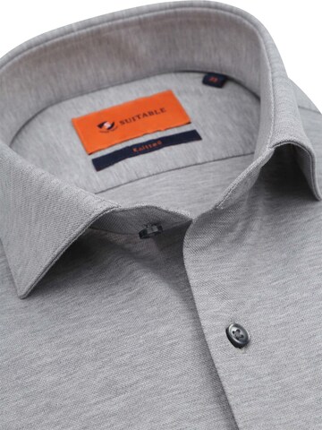 Suitable Slim fit Overhemd in Grijs