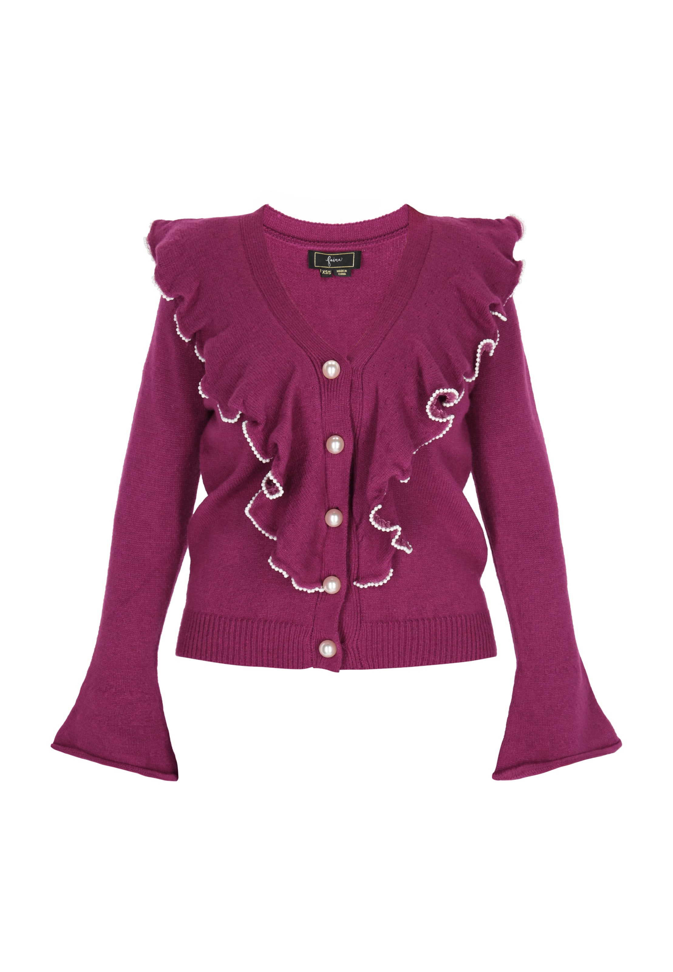 Cardigan faina en violet : devant